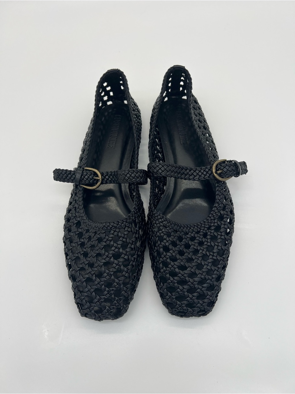 Cushionaire Weston Black Woven Mary Jane Flats size 8 - Picture 1 of 8